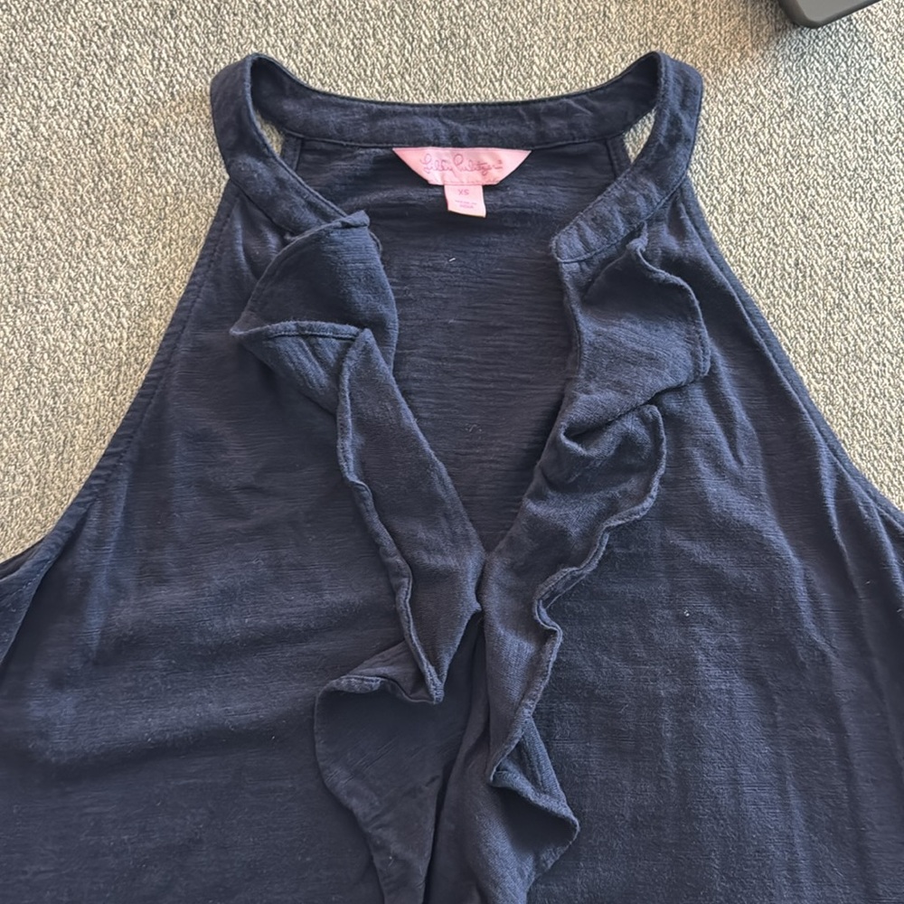 Lilly Pulitzer Blue Ruffle Mini Dress - Picture 3 of 4